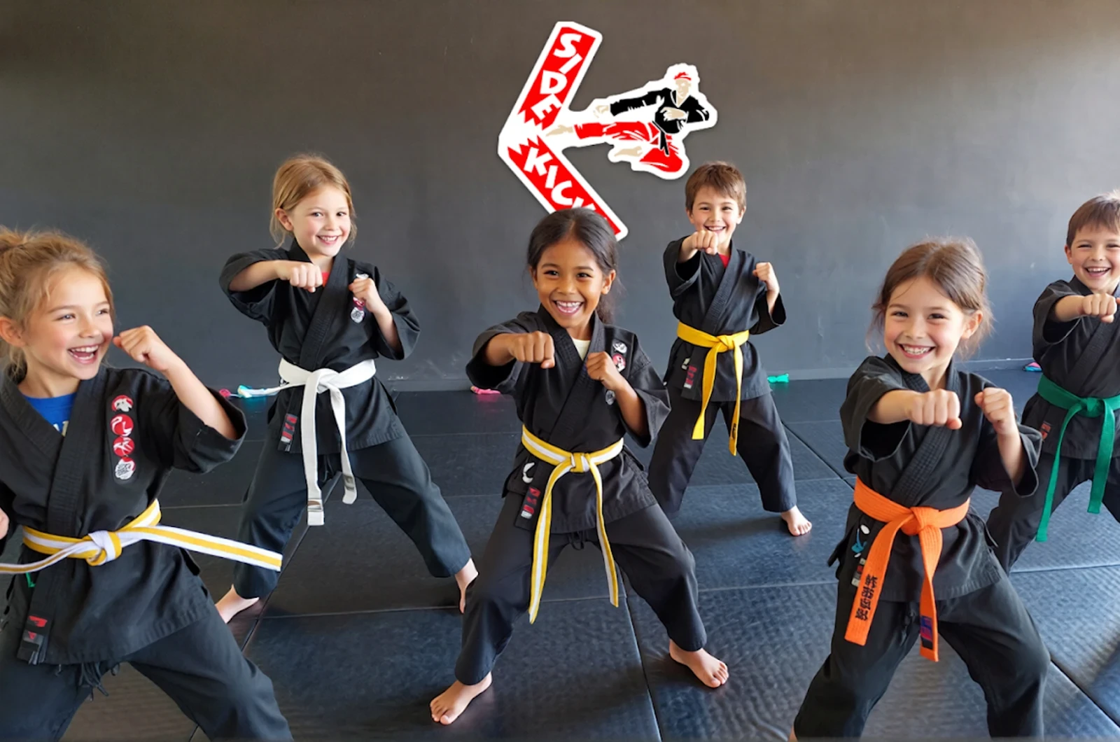 Child building coordination in martial arts
