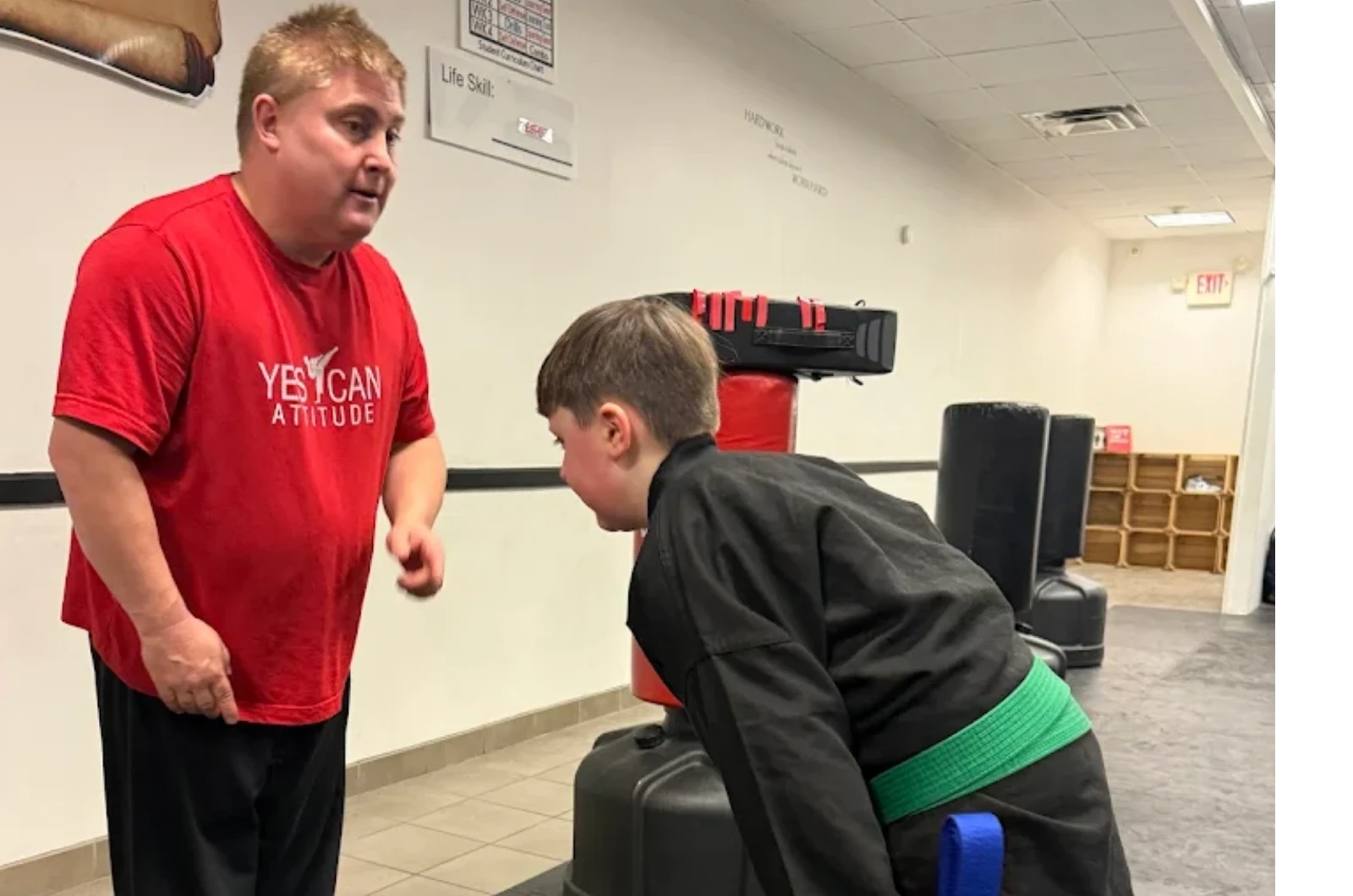 Kids martial arts class at Side Kicks Karate